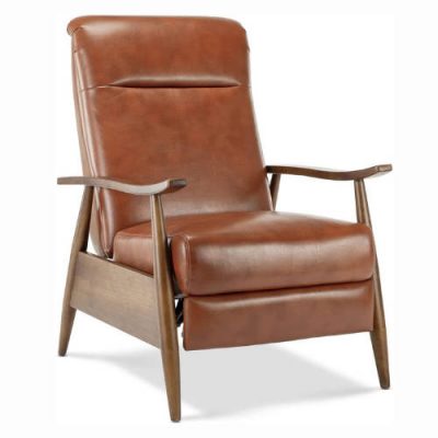 Comfort Pointe Solaris Caramel Faux Leather Wooden Arm Push Back Recliner Chair